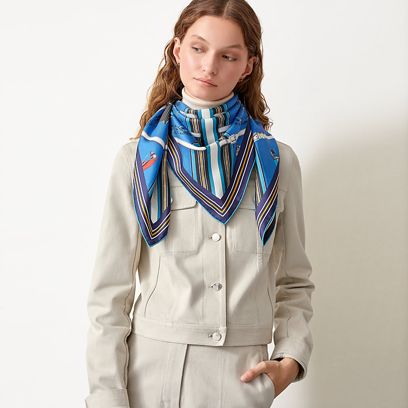 Couvertures et Tenues de Jour double face scarf 90 | Hermès UK